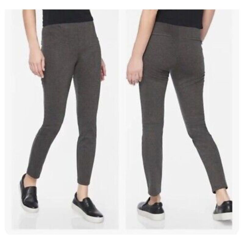 ATHLETA Women's Gray Siena High Rise Pull On Ankle Skinny Office Pants Size 10